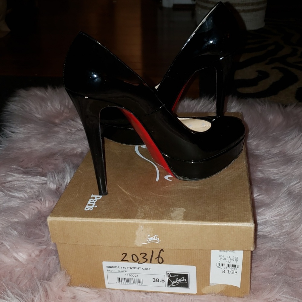 Black Patent Leather Christian Louboutins - Picture 2 of 5